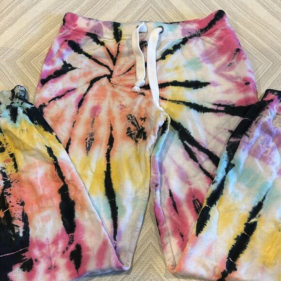 Prince Peter Collection Women’s Tie Dye Colorful Drawstring Joggers - Size S - Picture 2 of 7
